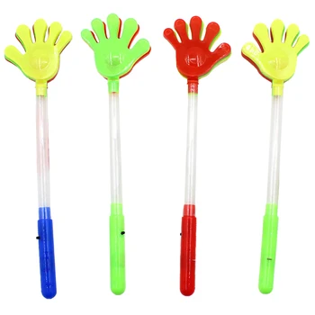 4tk Helendav Käsi Plaksutama Glow Stick Käsi Plaksutama Plastikust Käsi Plaksutama laste clap Müra Tegijad väikeste käte plaksutamine mänguasi Juhuslik Värv