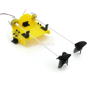 füüsilise katse puldiga DIY tehnoloogia väikeste tootmise käsitöö mänguasi, paat ise kokkupandud puldiga paadi komplekt