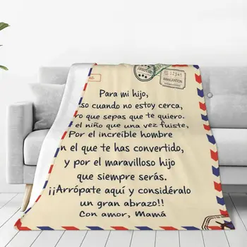Hispaania Kirjas, Et Mu Poeg Lapp Viska Tekid Väljendada Armastust Tekk Voodi Asukoht Super Soe Bedspread