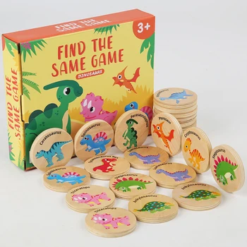 Leida Sama Muster Puzzle Mäng DinosaurTraffic Digitaalse Kuju Klassifikatsioon Mõtlesin, Koolitus, Laste Haridus Puidust Mänguasi