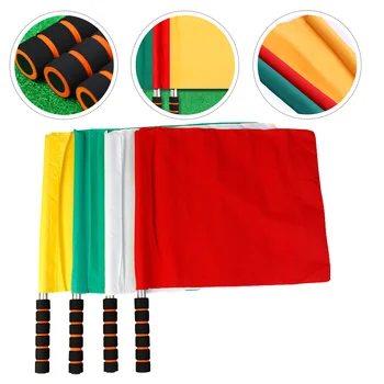 4 Tk Sportlik Käik Kohtunik Lipu Värvilised Lipud Pihuarvutite Signaali Võistluse Läbiviimise Vaste Sport