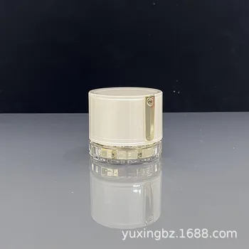 High-end 50g valge akrüülvärviga pudel ring crystal näokreem pudel sub-pakendil pudel silma koor jar pakend pudel