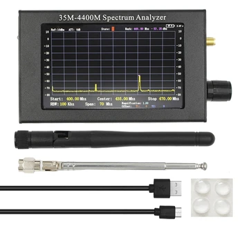 4.3 Tolline TFT Värviline LCD Ekraan Pihuarvutite Kaasaskantav Spektri Analüsaator 35M-4400Mhz spektrianalüüsi