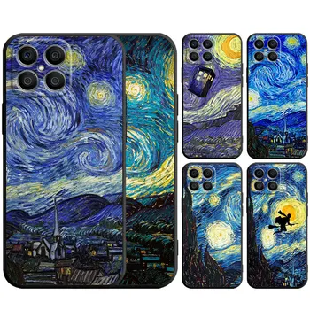 Telefoni puhul Au 50 X8 80 Magic5 Lite Magic4 Pro X5 X6 X7 X9a X8a 20i 30i 20 60 70 8X Must Pehme Van Gogh cartoon Kate