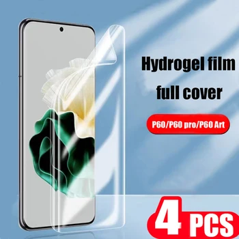 4tk hüdrogeeli film Huawei P60 P40 P50 pro plus P50E Kunsti P30 lite E screen protector täielikult katta HD kaitsekile Mitte Klaas