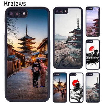 Krajews Jaapani Tempel, Kyoto Naha Telefon Case For iPhone SE2020 15 14 6S 7 8 plus 11 12 mini 13 Pro XR, XS Max katte coque
