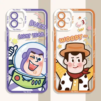Disney Toy Story Pehmest Silikoonist Case for iPhone 14 Pro Max 13 12 Mini 11 Pro XR, XS X 8 7 6 6S Plus SE 2020 Selge, Põrutuskindel Kate