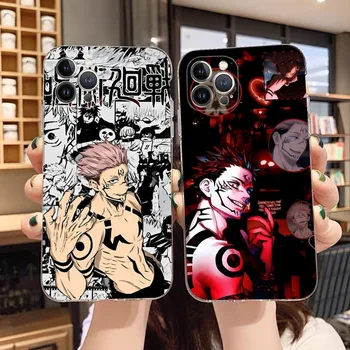 Anime Jujutsu Kaisen Ryomen Sukuna Telefoni Juhul Silikoonist Pehme iphone 15 14 13 12 11 Pro Mini XS MAX 8 7 6 Pluss X XS XR Kate
