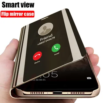 Samsung A23 5G Juhul Luxury Smart Mirror Magnet Klapp Nahast Kate Samsung Galaxy A33 A53 A73 A34 A54 A25 A14 A24 4G