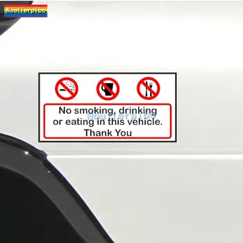 Hoiatus Nr Suitsetamine, Joomine või Söömine Sel Kleebised Sõiduki Suhtes Kohaldatavad Takso Keha Bussi Esiklaas maastikuauto PVC Decal