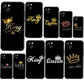 Kuningas, Kuninganna Kroon Case For iPhone 13 Pro Max XS X-XR 7 8 Plus SE 2020 Katta iPhone 11 14 12 Pro Mini Max