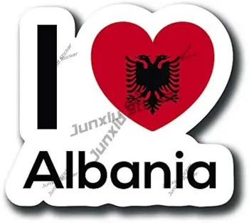 Armastus Albaania Lipu Decal Kleebis Kodu Uhkus Reisi Kleebised Auto Veoauto Van Kaitseraua Aknas Sülearvuti Cup Seina MAASTUR Decal Tarvikud