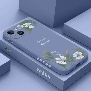 Gardeenia Lill Silikoon Telefon Case For iPhone 14 13 12 11 Pluss Pro Max Mini X-XR, XS SE2020 8 7 6 6S Pluss Kaas