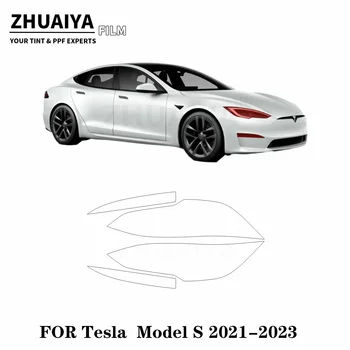 Näiteks Tesla Model S Esituled ja Udutuled PPF Värvi Kaitse Kile 8mil 2021 2022 2023 autode kere film