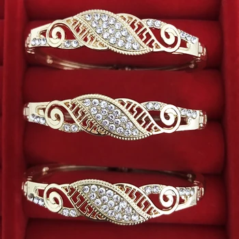 Maroko crystal käekett kogumise rhinestone käevõru 3PCSSet brändi disaini stiilis naised Kauhtana käekellad ja ehted tasuta shipping