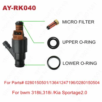40pieces/set fuel injector repair kit for otsik 0280150501 0280150502 M44 M42 BMW 1.8 1.9 Z3 E36 0280150504 (AY-RK040)
