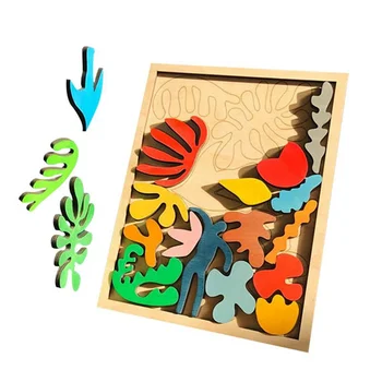 Matisse Montessori Puzzle Puidust Mänguasjad Montessori Kuju Sorteerimine Puzzle Varase Hariduse Kingitus Lastele 1-3 Aastat Vana