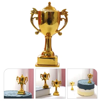 Kääbus Trofee Mudel Ornament Kook Auhinnad ja Karikad Plastikust Neutraalne Beebi Asju Kaunistused Kuld