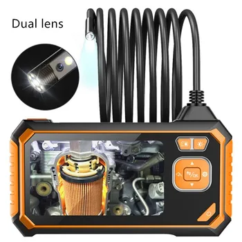 Dual Lens Tööstus-Torustiku-ja Kliimaseadmete Ülevaatuse Endoscope 4.3 Tolline Ekraan HD 1080P Veekindel Kaamera Video Autode Remont