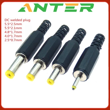 10TK DC Adapter plug 5.5*2.1 mm DC Pistik-Pistik Keevitus Rida Isane Pistik 5.5x2.5 4.8 1.7 1.35 0.7 MM