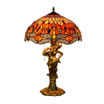 40cm loominguline klassikaline punane dragonfly lambivarju ilu sulam, laua lamp, Tiffany stiilis elutuba, magamistuba Bar Hotel lamp