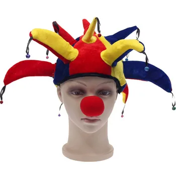 Uus Värviline Halloween Pool Kloun, Müts Ja Väike Kelluke Karneval Naljakas Kostüüm Ball Mütsid Naljakas Unisex Ühise Põllumajanduspoliitika Jalgpalli Mäng