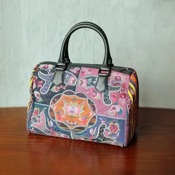 Luksuslik disainer kott Topelt Tikandid daamid käekott Puuvilla-lina vintage Suure mahutavusega naiste mood kotid