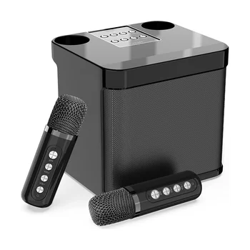 Pere KTV Audio Komplekt Dual Traadita Mikrofon Integreeritud Masin Väljas Kaasaskantav Karaoke Bluetooth Kõlar Kast