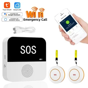 Tuya Smart WiFi Vanurite Hooldaja Piipar SOS Kõne Nupp Hädaolukorras SOS Meditsiini-Alert System for Eakad Patsiendid Eakate Kodus