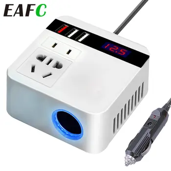 EAFC Auto Inverter 150W 12V/24V, et 110V/220V sigaretisüütaja Power Inverter LED-Ekraan Pesa QC 3.0 USB Laadija Kiire Laadimine
